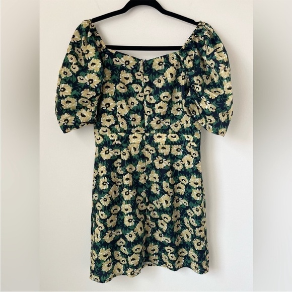 Lulu's Floral Inclusive Sunflower Puff Sleeve Mini Dress - Picture 12 of 12